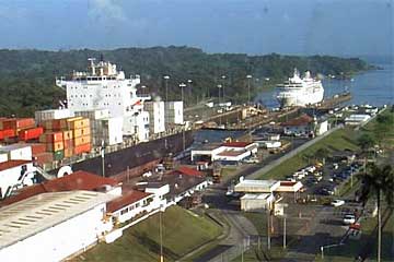 The Balmoral Cruise Ship approaching the Gatun Locks on January 22 2010