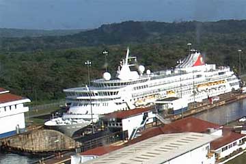 The Balmoral Cruise Ship in the Gatun Locks - Panama Canal