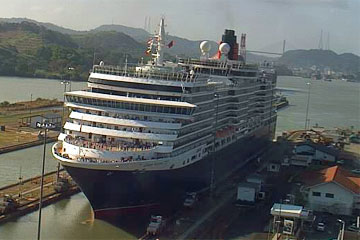 The Queen Victoria Cruise Ship in the Panama Canal January 20, 2010