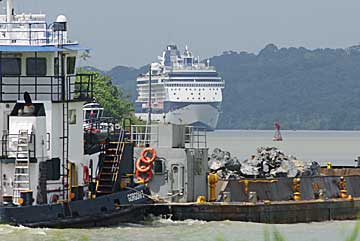 The Celebrity Cruise Constellation near Gamboa in the Panama Canal