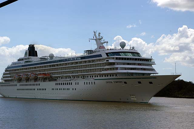 The Crystal Symphony Cruise Ship in her Panama Canal Transit