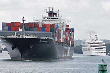 Ships in the Panama Canal