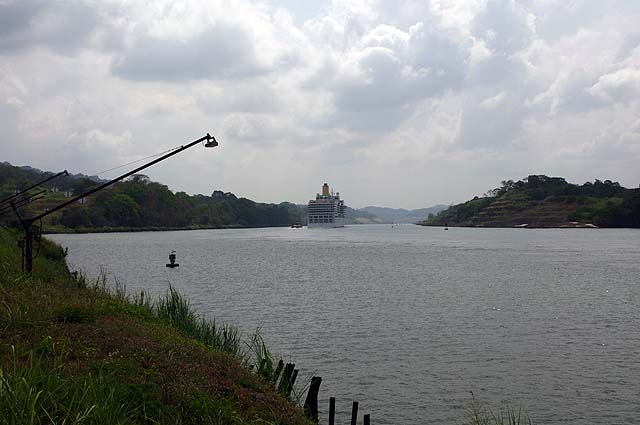 The MS Arcadias entering the Culebra Cut in the Panama Canal