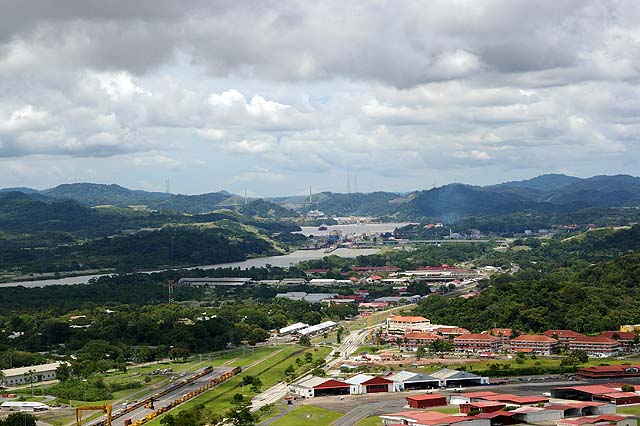 Panama Canal Panorama View from the Ancon Hill